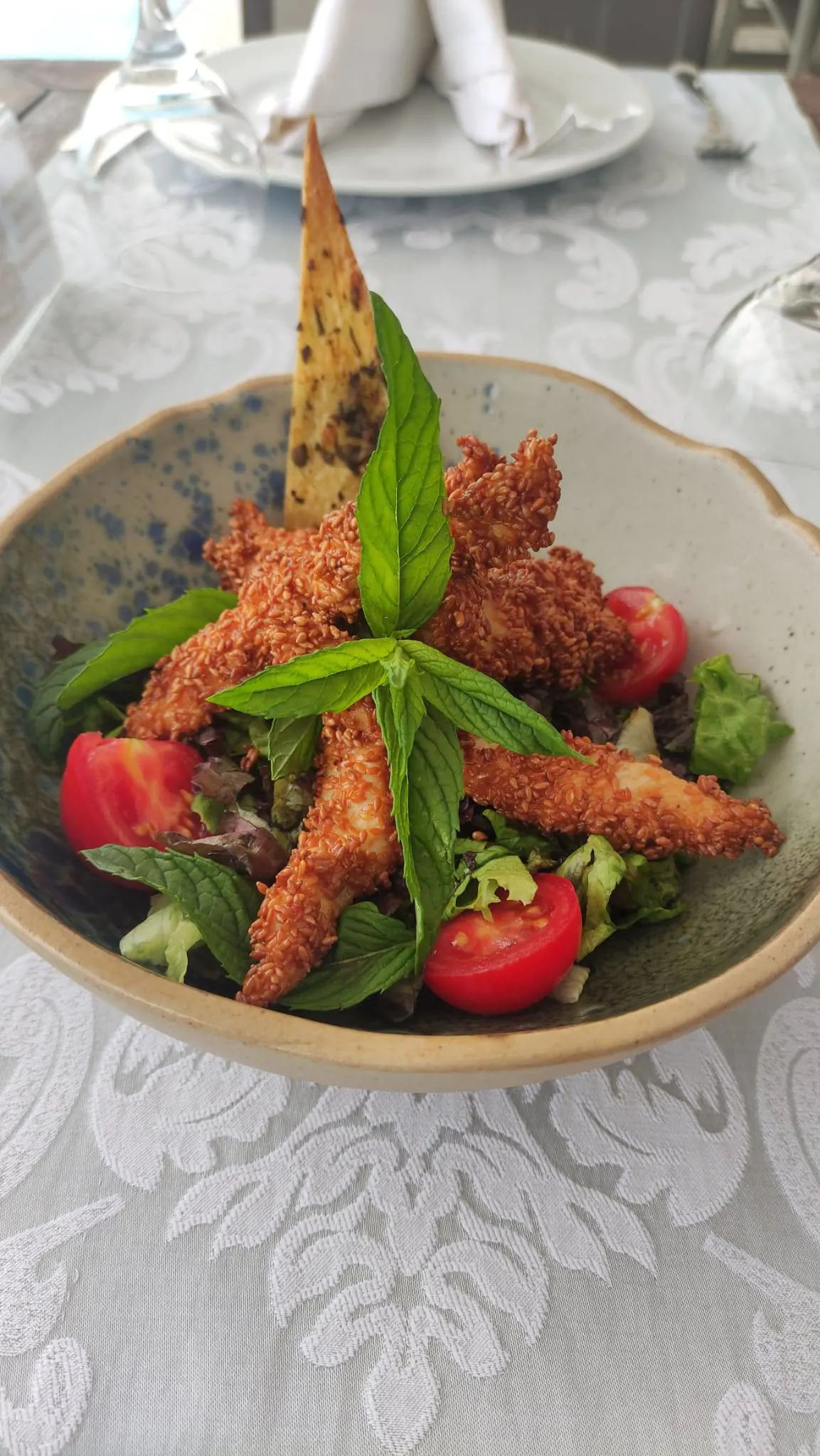 Çıtır Susamlı Piliç Salata